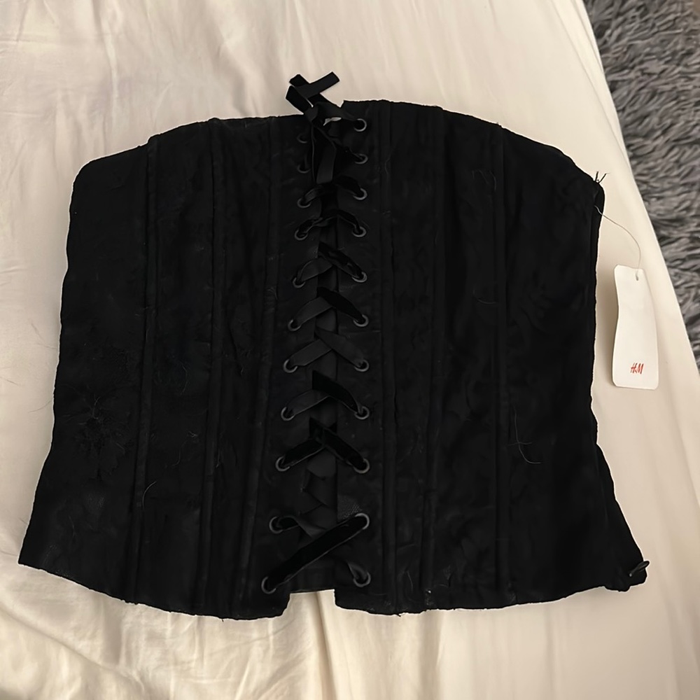 BNWT H & M brocade bustier corset top size 4